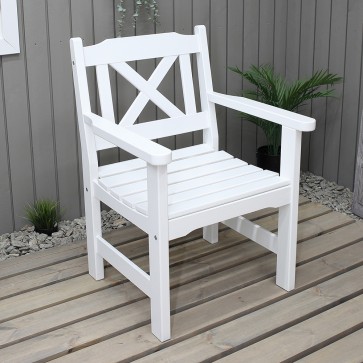 Poltrona da giardino in legno Modello BOLMEN 57 x 61 x 43/88 h. cm - Verniciato Bianco