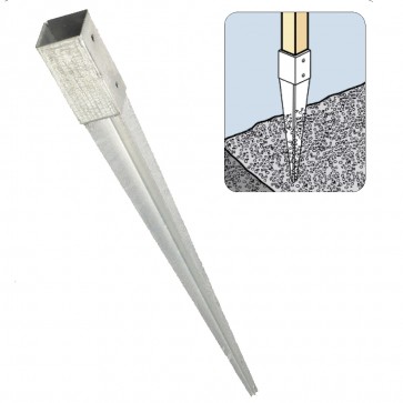 Onlywood Staffa fissaggio MADE IN ITALY a punta per palo 9 x 9