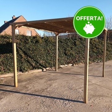 Pergola in legno COCO 300 x 300 cm con Telo ombreggiante compreso