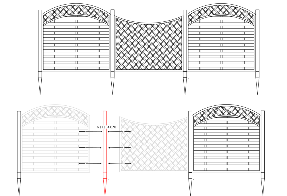 Steccato in legno Steccato in legno